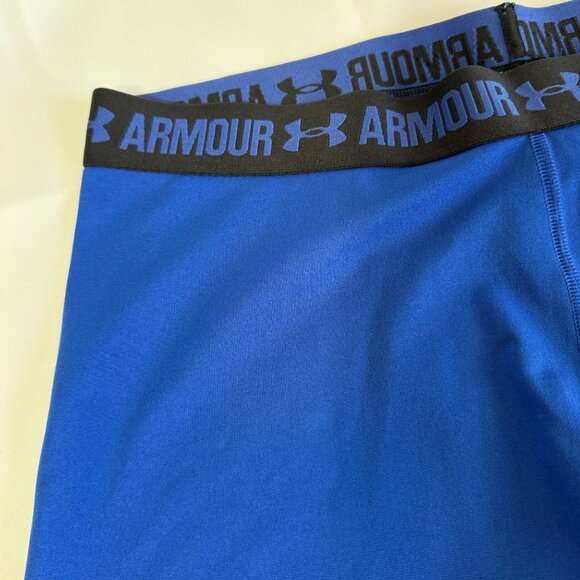 Under Armour Womens HeatGear Compression Shorts XL Blue Activewear Gym Workout - Picture 4 of 12